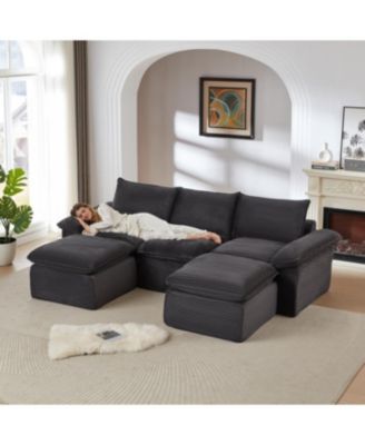 Streamdale Modern corduroy cloud sofa, freely combined, comfortable sitting experience