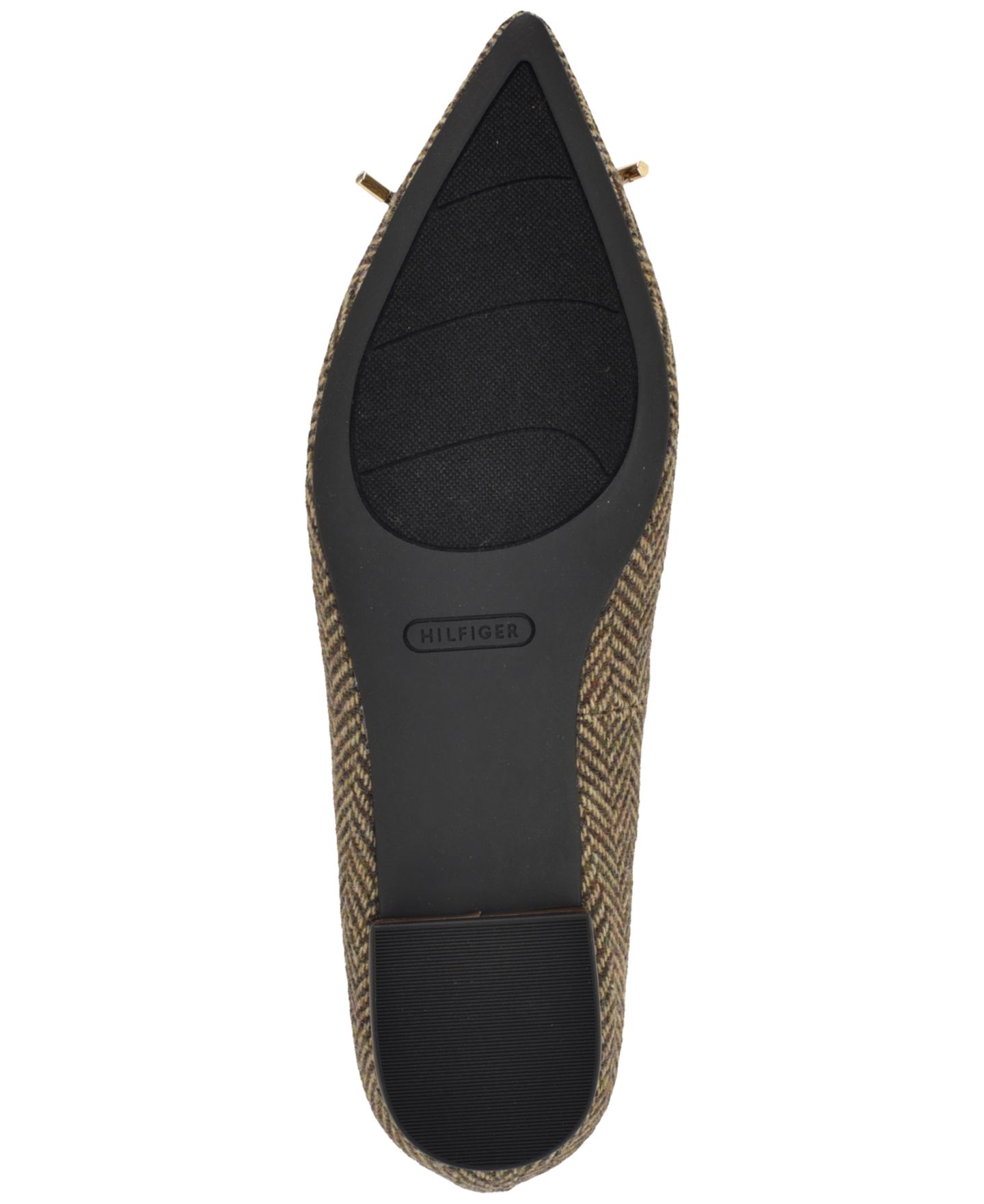 Женские балетки Tommy Hilfiger Kimio Pointed Toe Ballet Flats, цвет: Коричневый / Натуральный — фото 5
