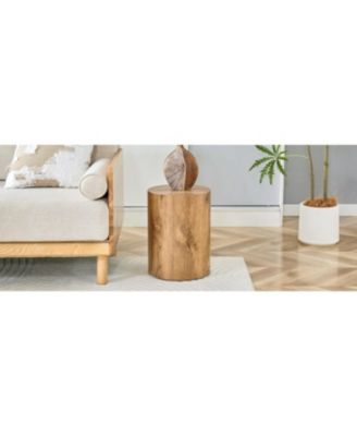 Streamdale Simple wood grain coffee table, 11.8" D x 15.7" H, MDF, industrial style