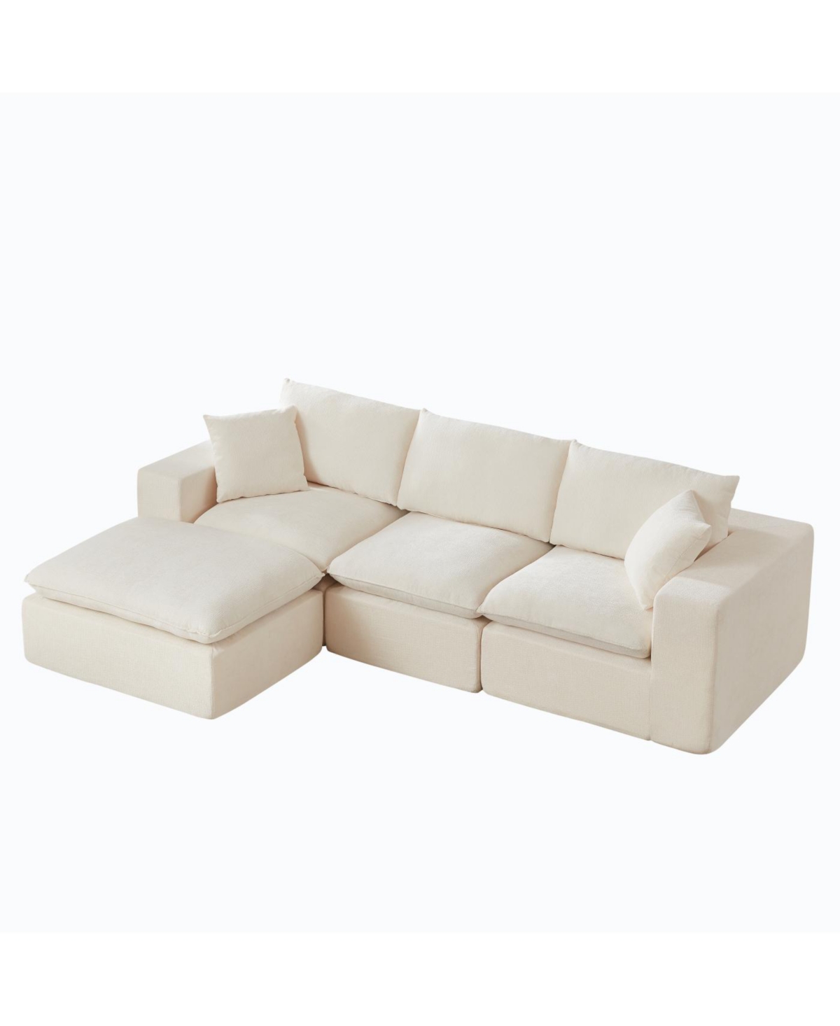 Streamdale Furniture Streamdale Modern Chenille Cloud Sofa - Freely Combinable & Comfortable