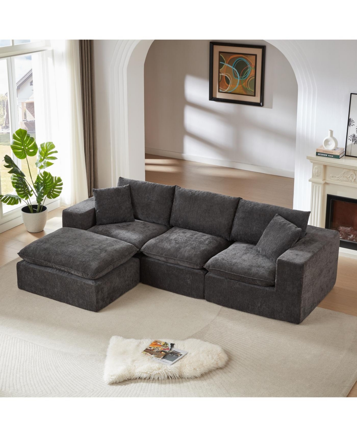 Streamdale Furniture Streamdale Modern Chenille Cloud Sofa