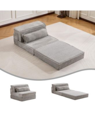 Streamdale Compression Sofa, Convertible Floor Sofa Bed, Modular Sectional Sofa, Grey