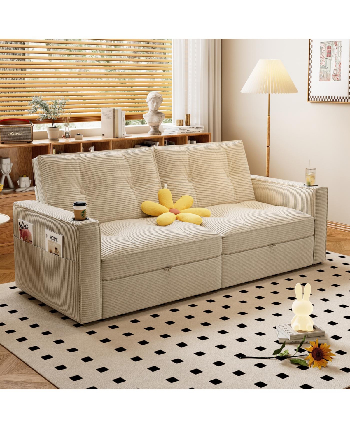 Streamdale Furniture Multi-Functional Convertible Sofa Bed 2-in-1 (for Sitting & Sleeping