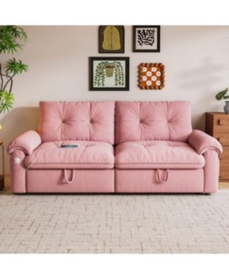 Streamdale Multifunctional 77-inch convertible sofa bed, 2-in-1 velvet fabric for living rooms/bedrooms.