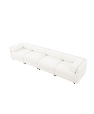 Modular Sectional Sofa with Storage, White