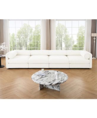 Modular Sectional Sofa with Storage, White
