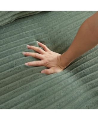 Streamdale 114-inch Corduroy Modular Sofa with Inlaid Design, 3 Pillows & 4 Configurable Modules.