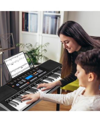 61-Key Digital Piano Keyboard Set with Stand, Bench, and Headphones for Beginners