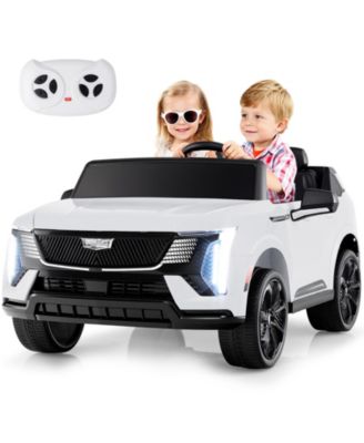 24V Licensed Cadillac Two-Seater Ride-On Truck with Remote Control - White