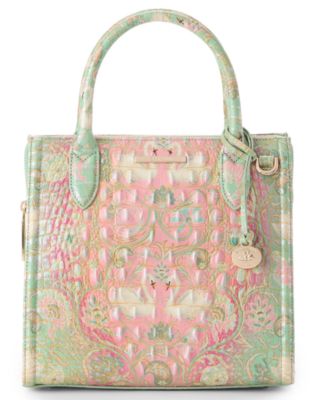 Caroline Melbourne Embossed Leather Satchel Bag