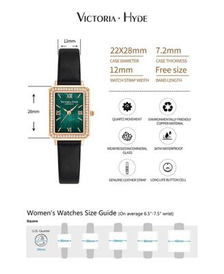 Women's Crystals Stainless Steel Bracelet Watch 22×28mm Westminster Victoria Hyde