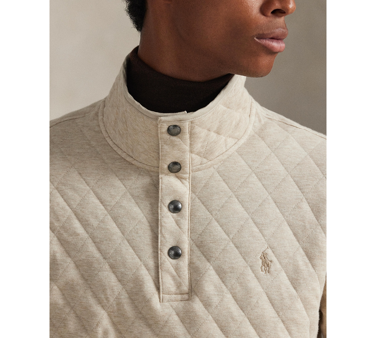 Polo Ralph Lauren Men's Quilted Double-Knit Jersey Pull-On Sweater