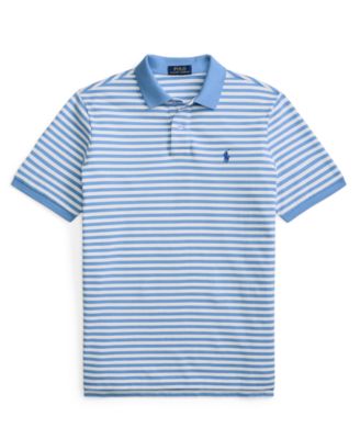 Men's Classic-Fit Striped Mesh Polo Shirt