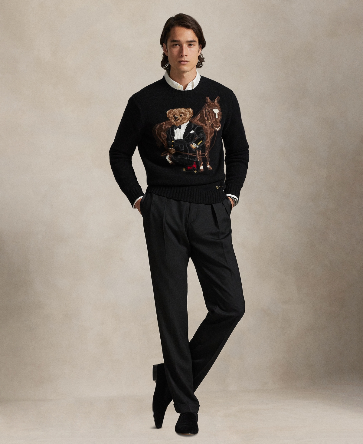 Polo Ralph Lauren Men's Bear Graphic Crewneck Sweater