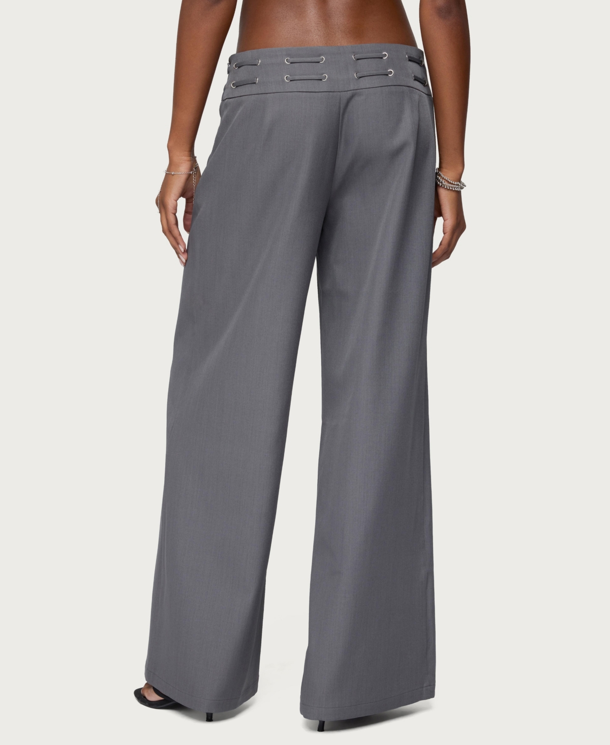 Edikted Women's Willard Baggy Lace Up Belt Pants