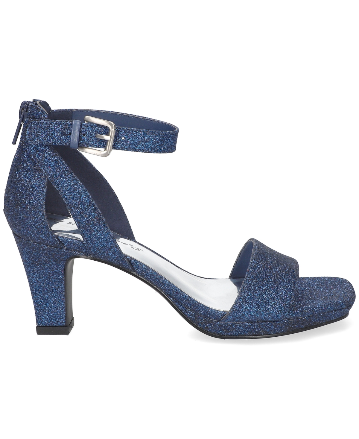 Easy Street Women's Ro Square Toe Heeled Sandals In Blue