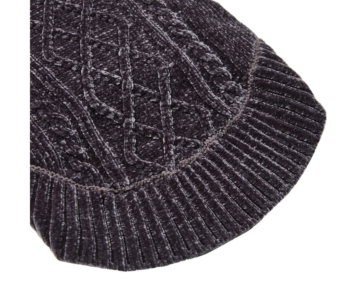 Dogs & Cats Co. Ultra-Soft Cozy Chenille Cable-Knit Dog Sweater Turtleneck with Leash Opening