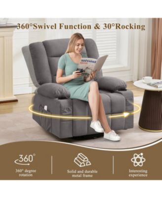 Streamdale Kneading Massage Rocker Recliner Chair with Heat, USB Port, 2 Cup Holders