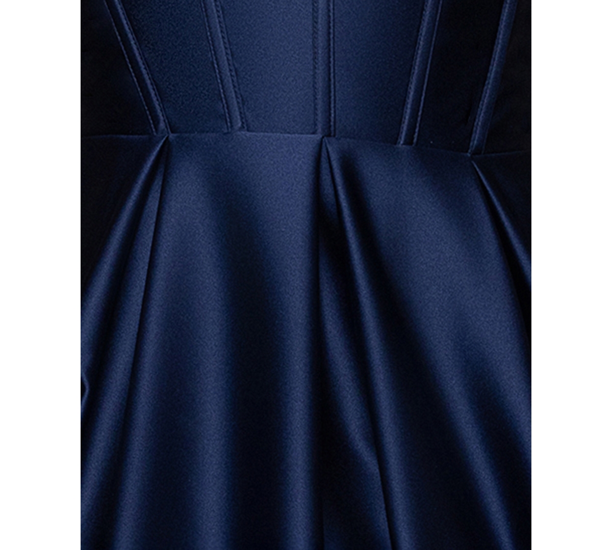 Blondie Nites Juniors' Satin Notch-Neck Ball Gown