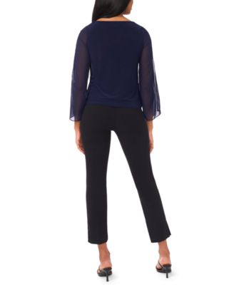 Petite Pull-On Cowl Neck Top