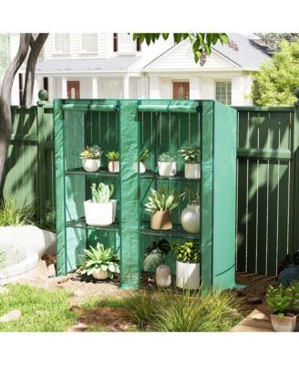 Lean-to house with Roll-Up Doors, Portable house