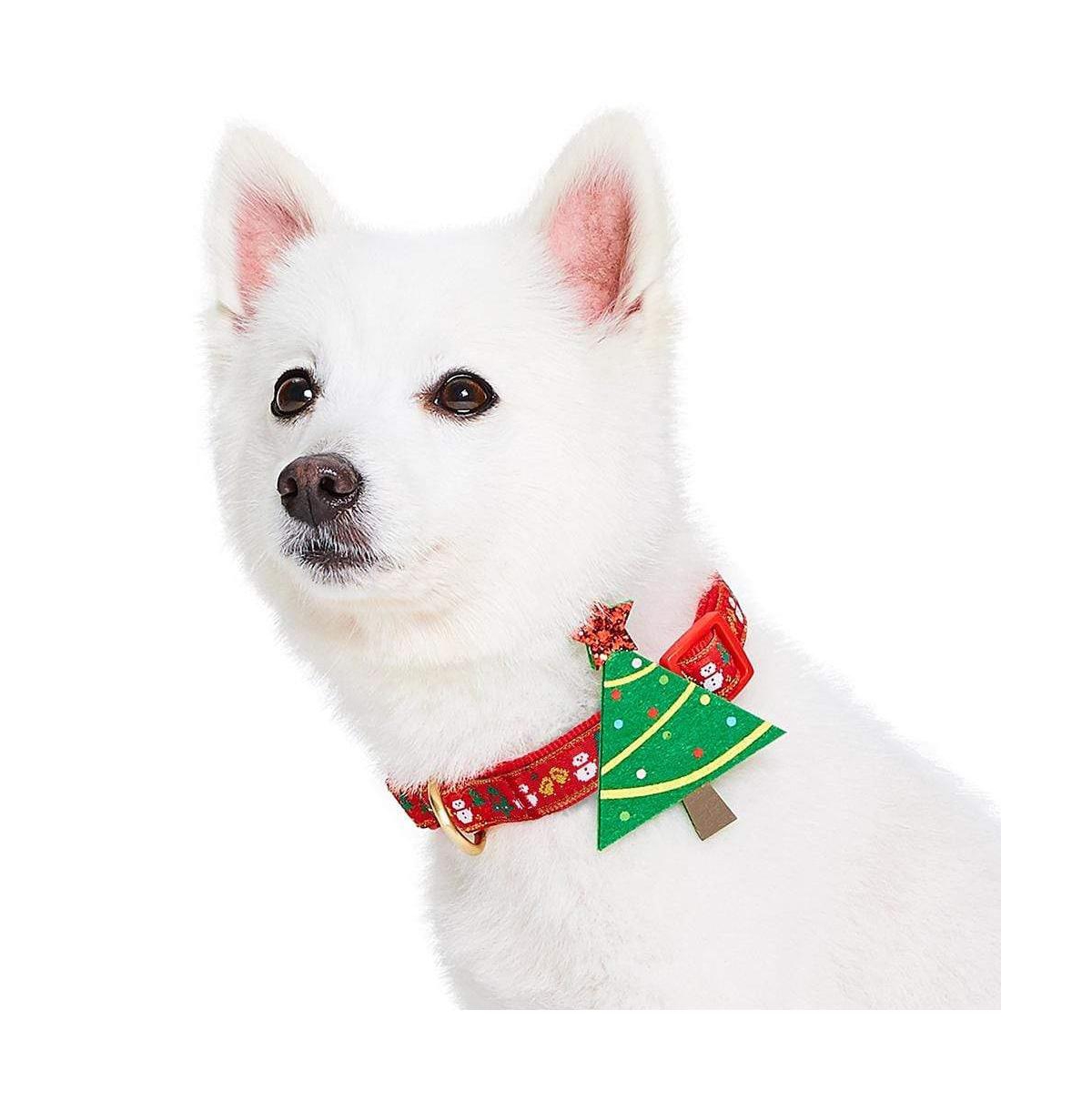 Blueberry Pet Christmas Dog Collar with Blingy Decor