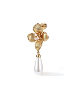 Iris Blossom Pearl Earrings