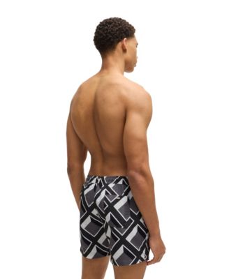 Men's Micro-Print Quick-Dry Swim Shorts