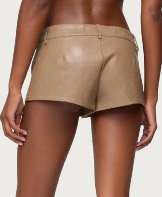 Women's Melaney Faux Leather Micro Shorts