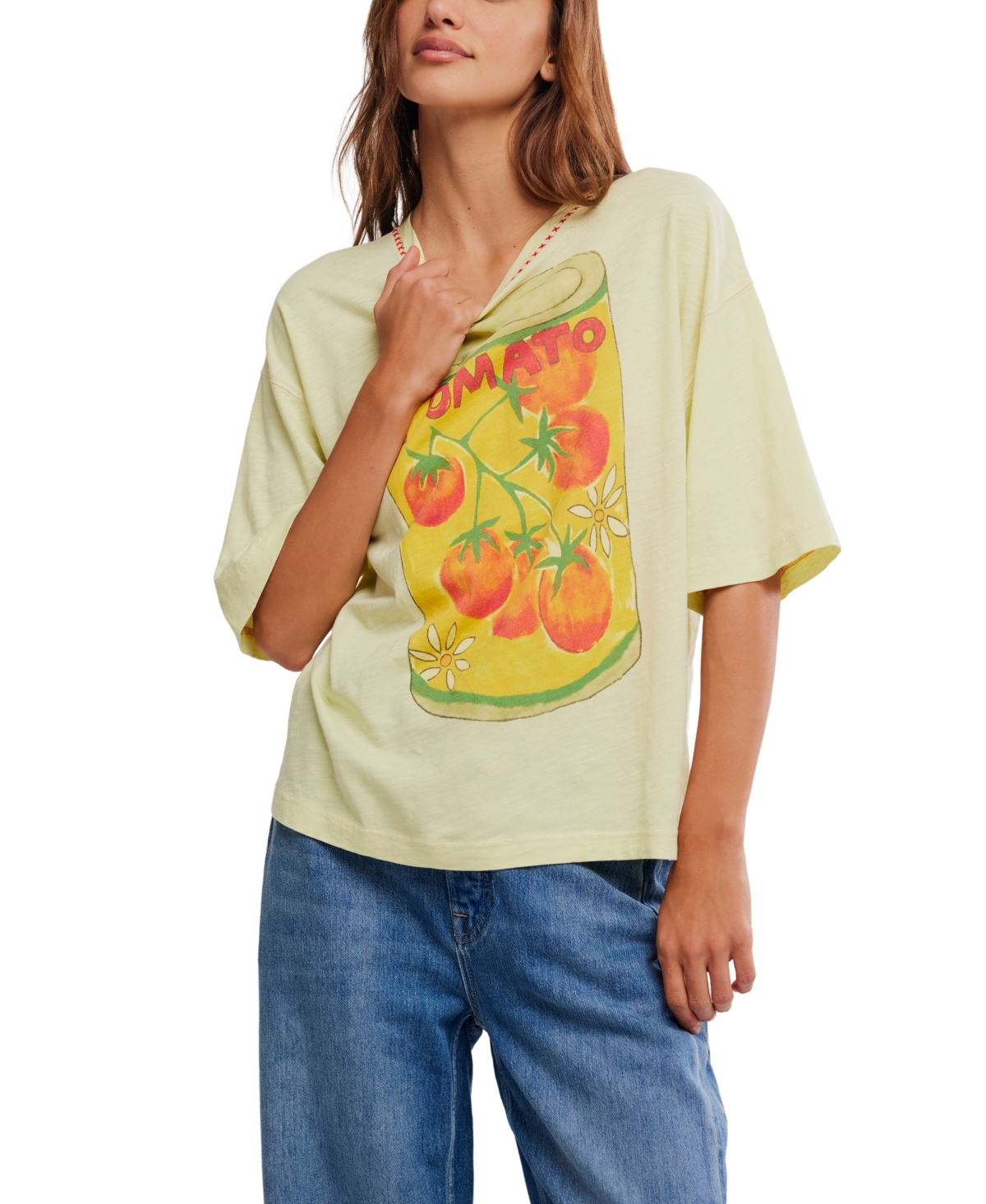 Free People Women's Spring Crewneck T-Shirt