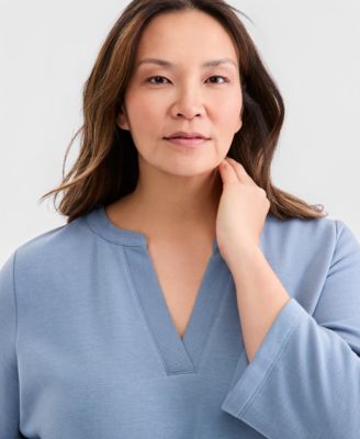 Plus Size Lux Soft Fleece Long-Sleeve Knit Top