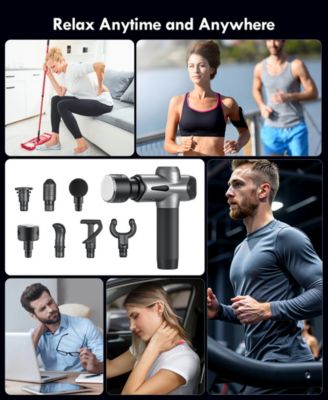 Hot and Cold Deep Tissue Percussion Massager with 7 Massage Heads