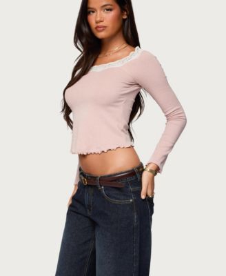 Women's Emmery Lacey Boat Neck Top