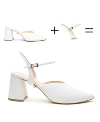 Women's Amal White Customizable Bridal V Mule