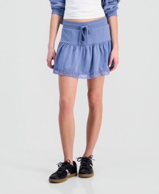 Juniors' Crochet Mini Skirt