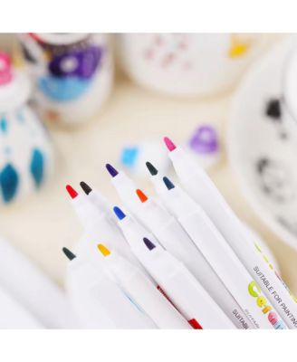 24 Colors Ceramic Marker, Acrylic Paint Pens for DIY, Ceramic Painting, Wood, Rock Paint and Glass Drawing