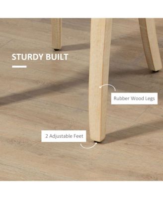 Dining Chairs Set of 2 with Wing Backrest Rubber Wood Legs Charcoal