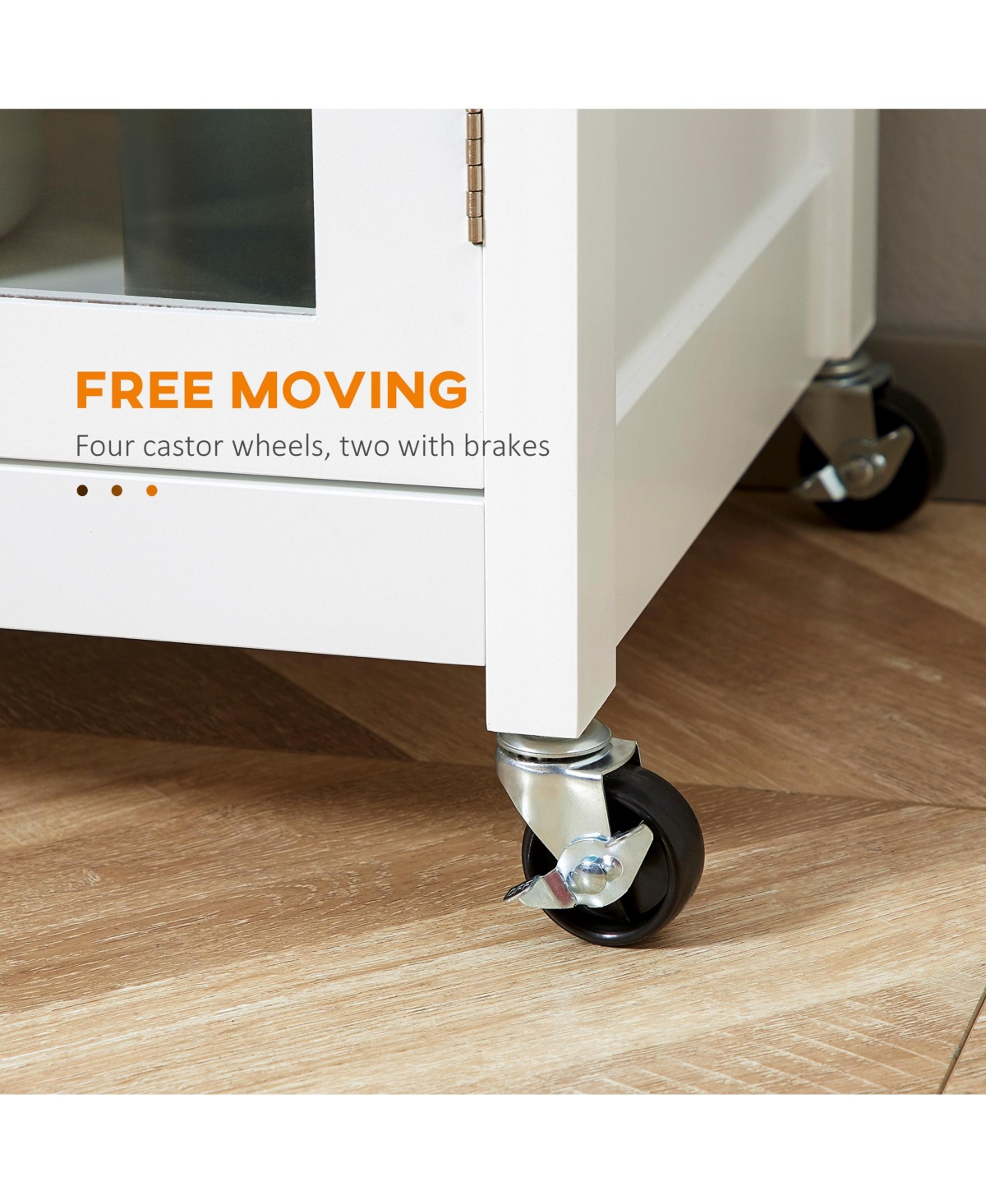 Homcom 27" Rolling Kitchen Island Cart Storage Cabinet Trolley Towel Rack w/ Drawer