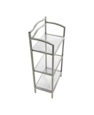 3-Tier Metal Bathroom Storage Shelf, Silver