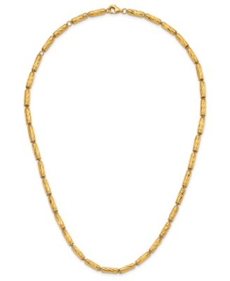 Bamboo Chain Necklace in 24k Yellow Gold