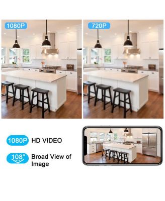 E4 Smart Wireless Security Camera 1080p HD Wi-Fi Indoor Surveillance with 2-Way Audio, Motion Detection & Night Vision