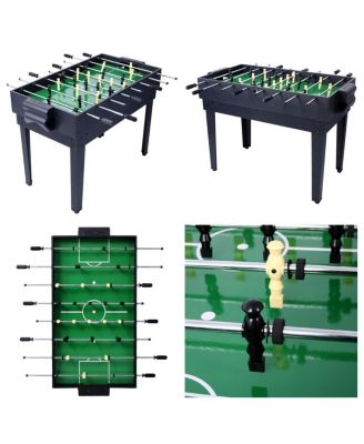 5-in-1 Multi-Game Table with Foosball, Billiards, Ping Pong, Hockey & Basketball, Black MDF Indoor Sports Table for Kids and Adults-Rbied