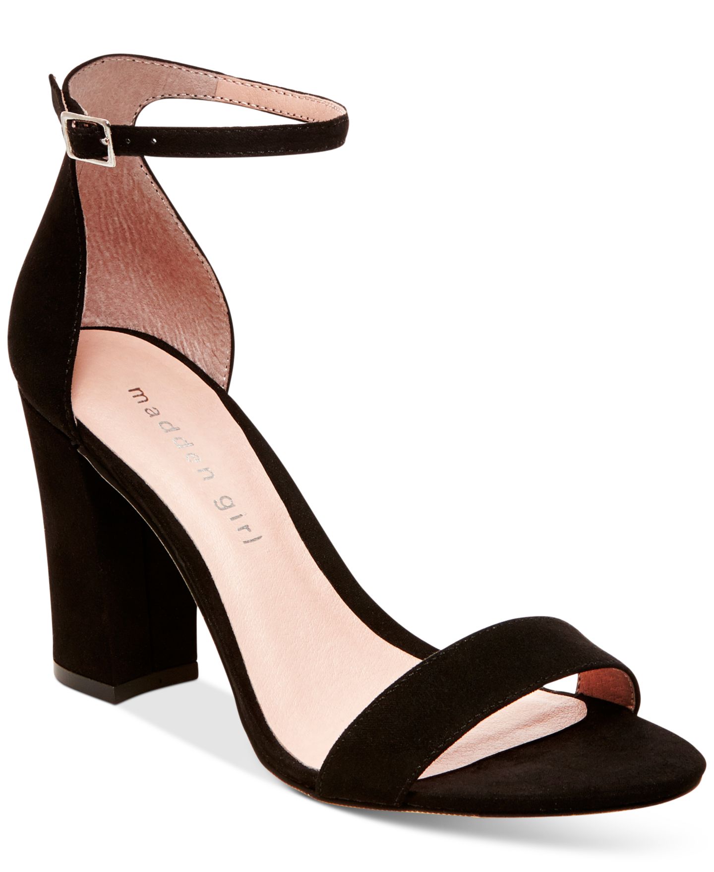 Женские сандалии Madden Girl Bella Two-Piece Block Heel, цвет: Чёрный — фото 1