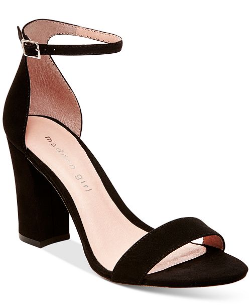 alfani Madden Girl Bella Two-Piece Block Heel Sandals Women's Fashion Shoes & Accessories