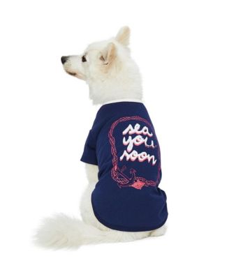 Striped Henley Dog Tee with Chest Pocket in Red and White Size 16"