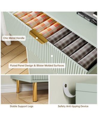 3 Drawer Dresser for Bedroom, Large Nightstand Chest of Drawers, Modern Wood Storage Dresser Organizer