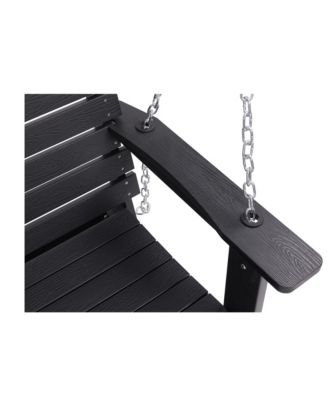 Poly Lumber 3-Seater Porch Swing, HIPS 5-Feet Bench for Outdoor Patio Garden Yard