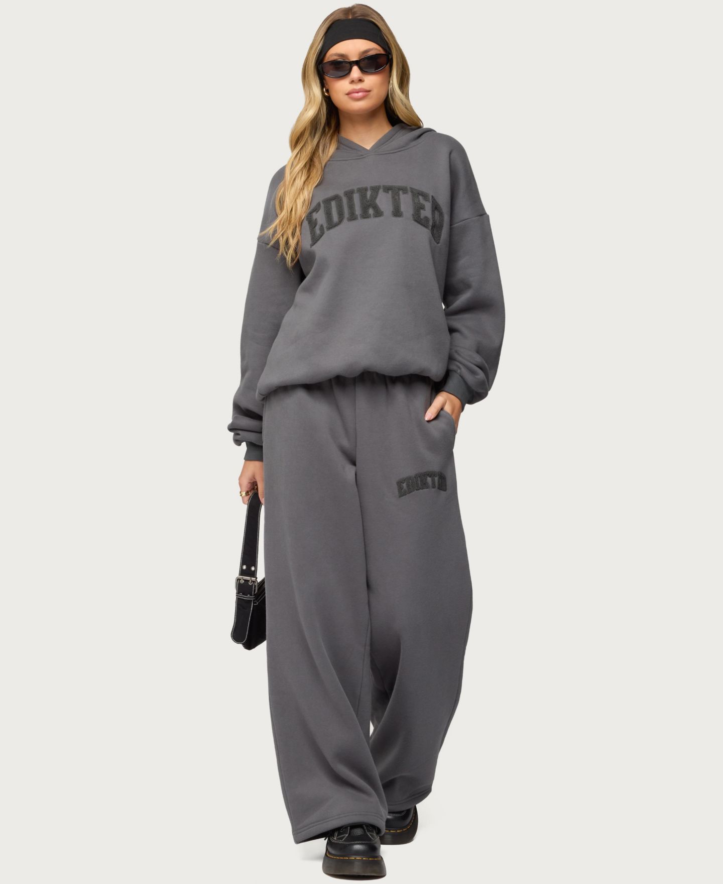 Женское худи Edikted To You Oversized, цвет: Тёмный серый — фото 5