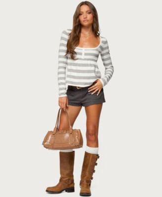 Women's Lockie Striped Knit Babydoll Top