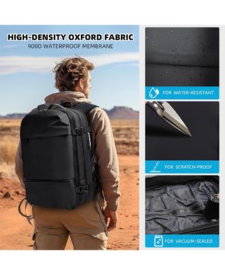 Vacuum Compression Travel Backpack, 60L Expandable VacPack with Pump, Ideal for Business Laptop Travel (Electric Air Pump Included)